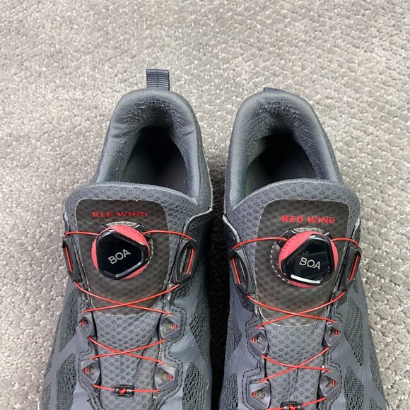 Red Wing Men's Work Shoes 6343 Safety Toe Boa Laces Gray Red Size 9 Boots Shoes - Picture 8 of 13